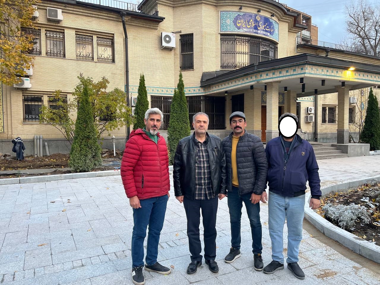 نمای نهایی اجرای سنگفرش سفارت جمهوری اسلامی ایران در مسکو